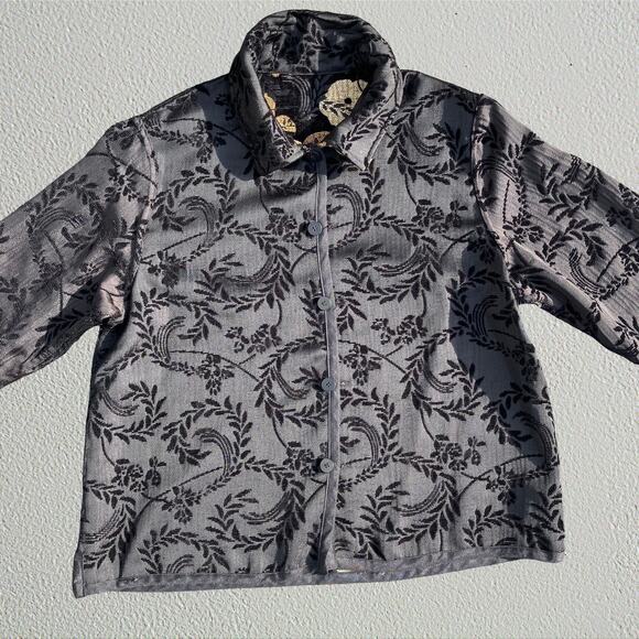 Floral patchwork reversible thin jacket, bohemian, boho chic hippie eclectic - Picture 8 of 9